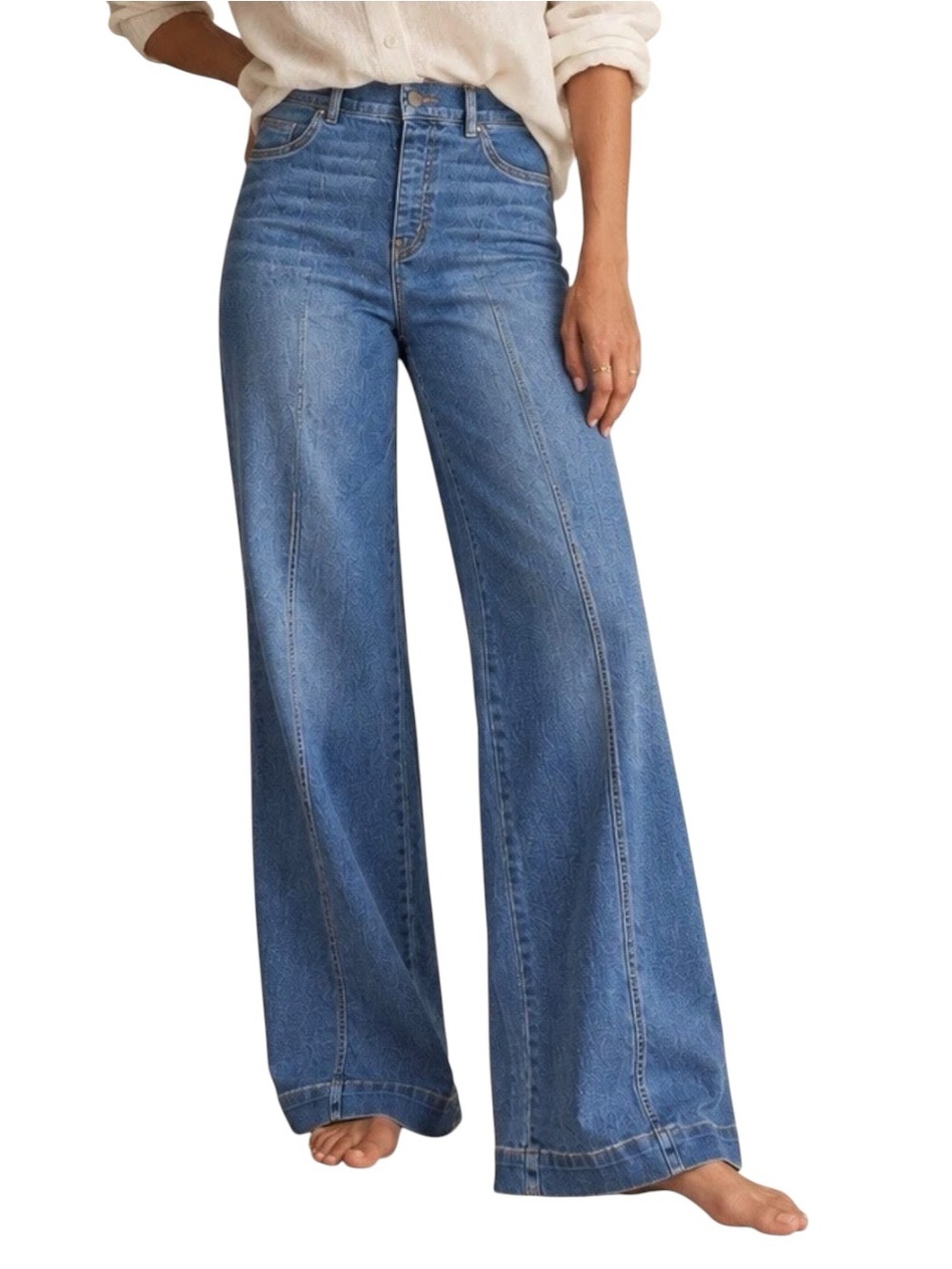 Spanx Front Seam Wide Leg Jean